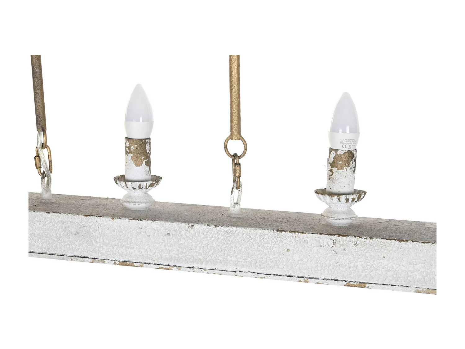 Suspension chic vintage en métal effet vieilli