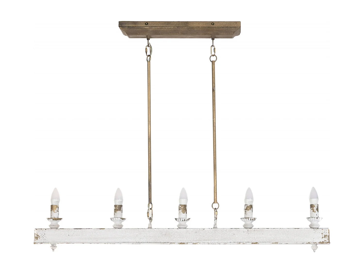 Suspension chic vintage en métal effet vieilli