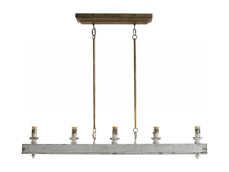 Suspension chic vintage en métal effet vieilli