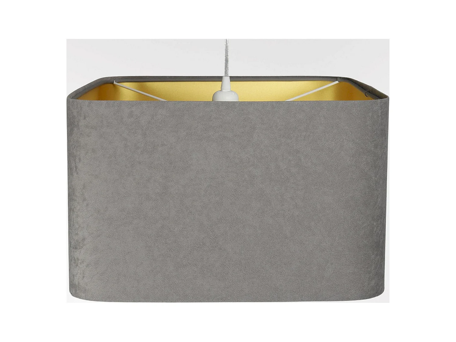 Suspension élégante velours et chic doré - Hauteur 30 cm