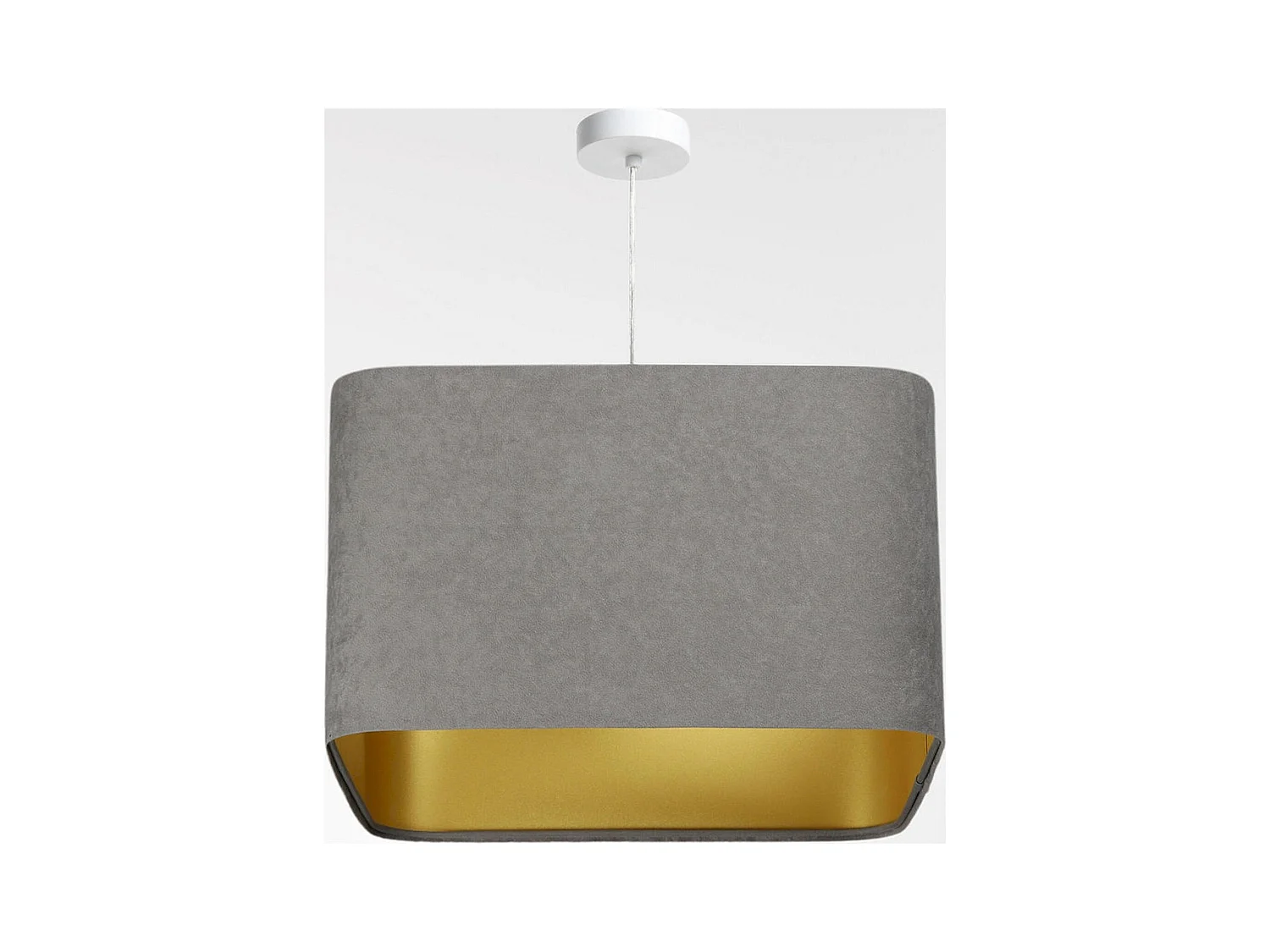 Suspension élégante velours et chic doré - Hauteur 30 cm