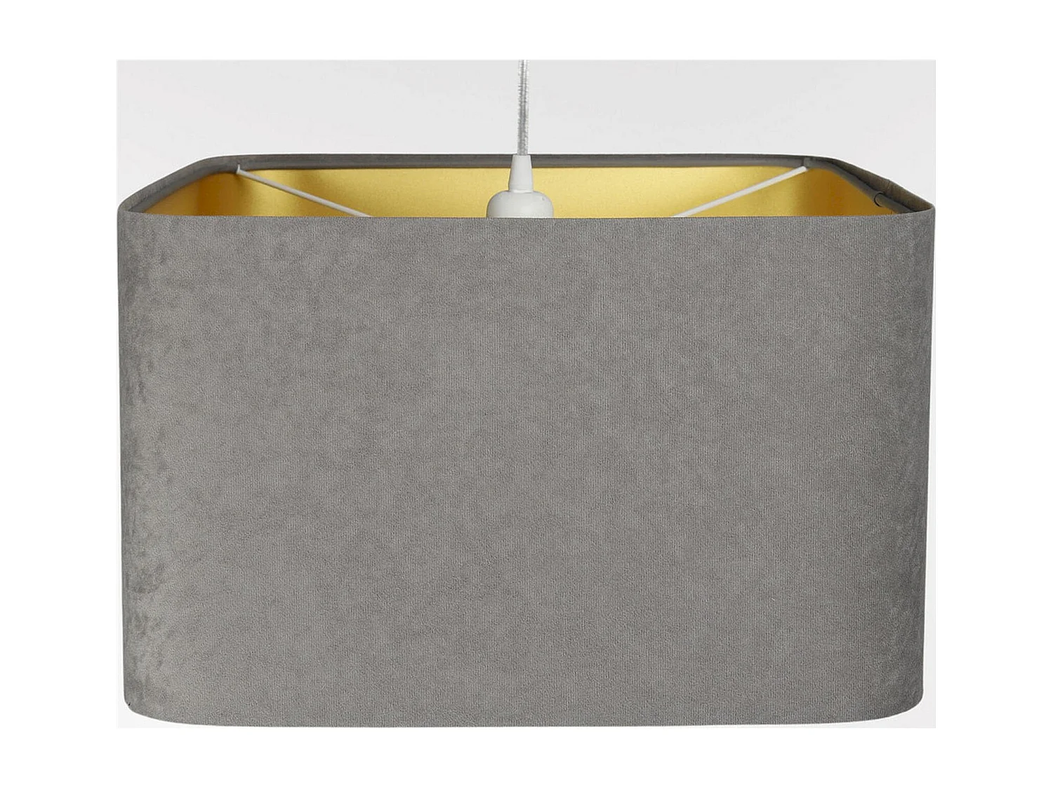 Suspension élégante velours et chic doré - Hauteur 30 cm