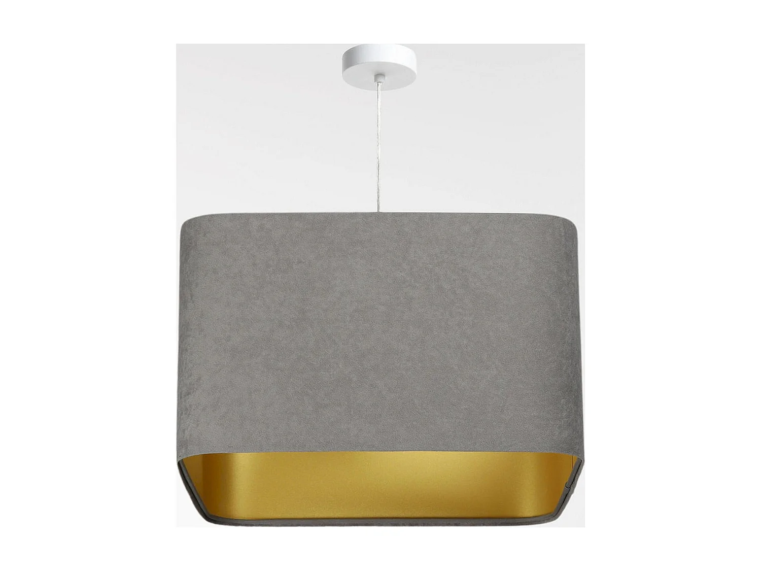 Suspension élégante velours et chic doré - Hauteur 30 cm