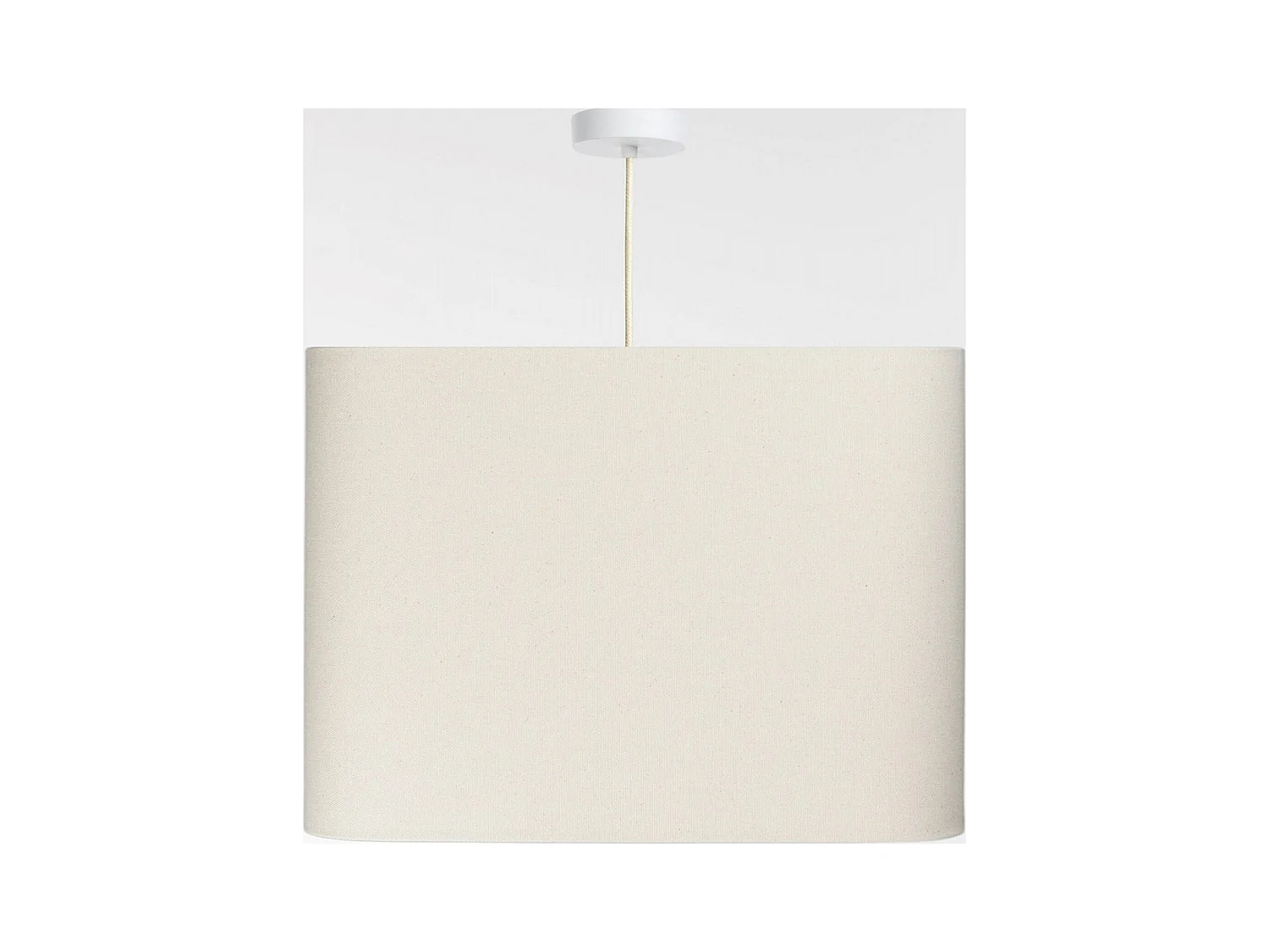Suspension élégante en lin beige - Hauteur 30 cm
