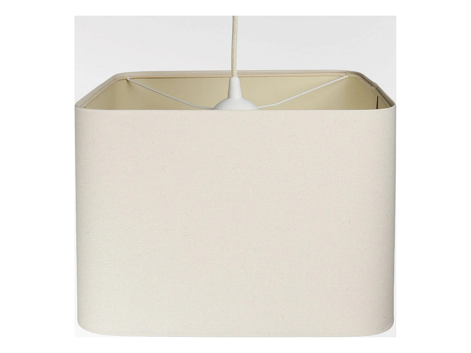 Suspension élégante en lin beige - Hauteur 30 cm