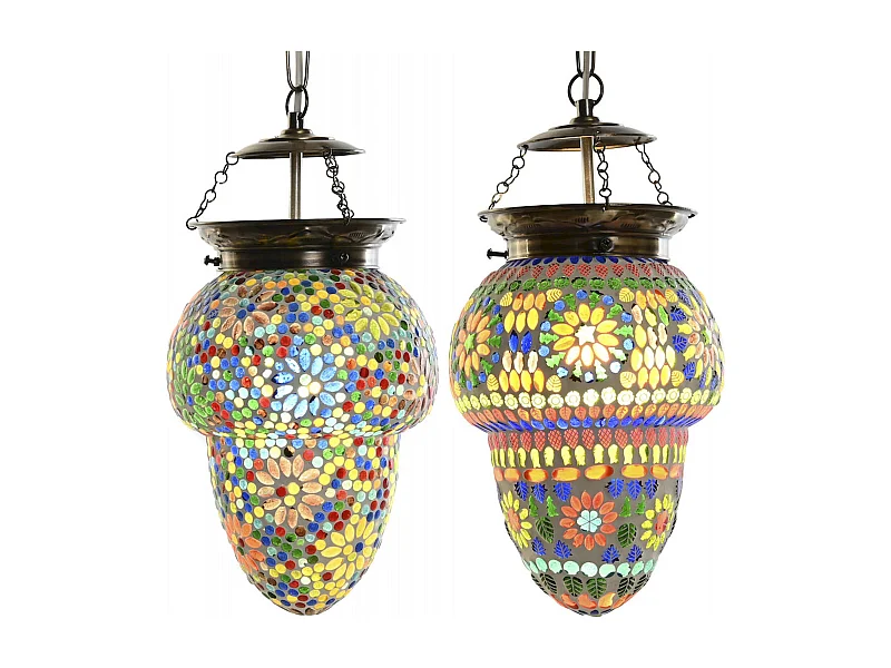 Suspension design mosaïque colorée pour intérieur chic