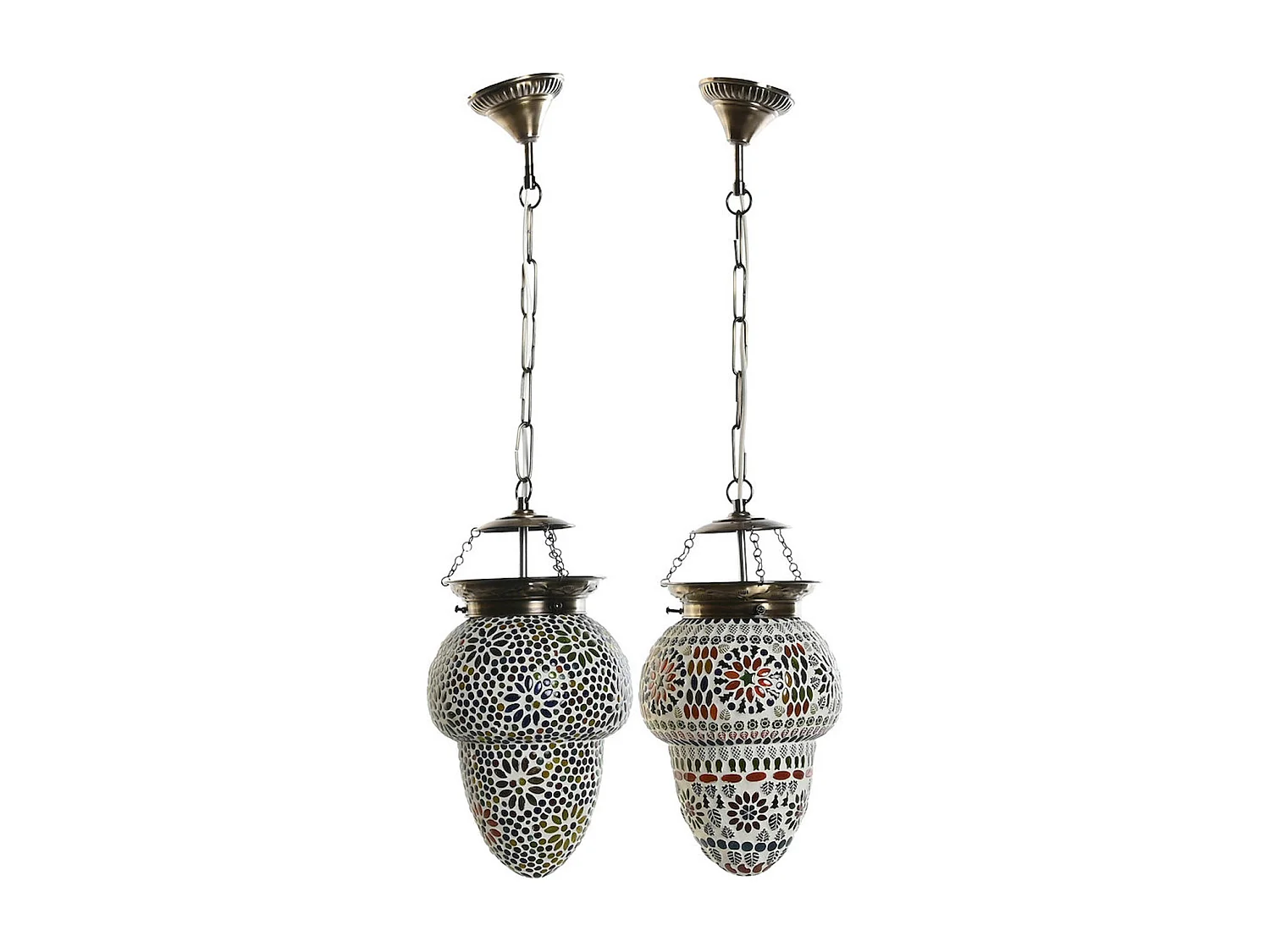 Suspension design mosaïque colorée pour intérieur chic