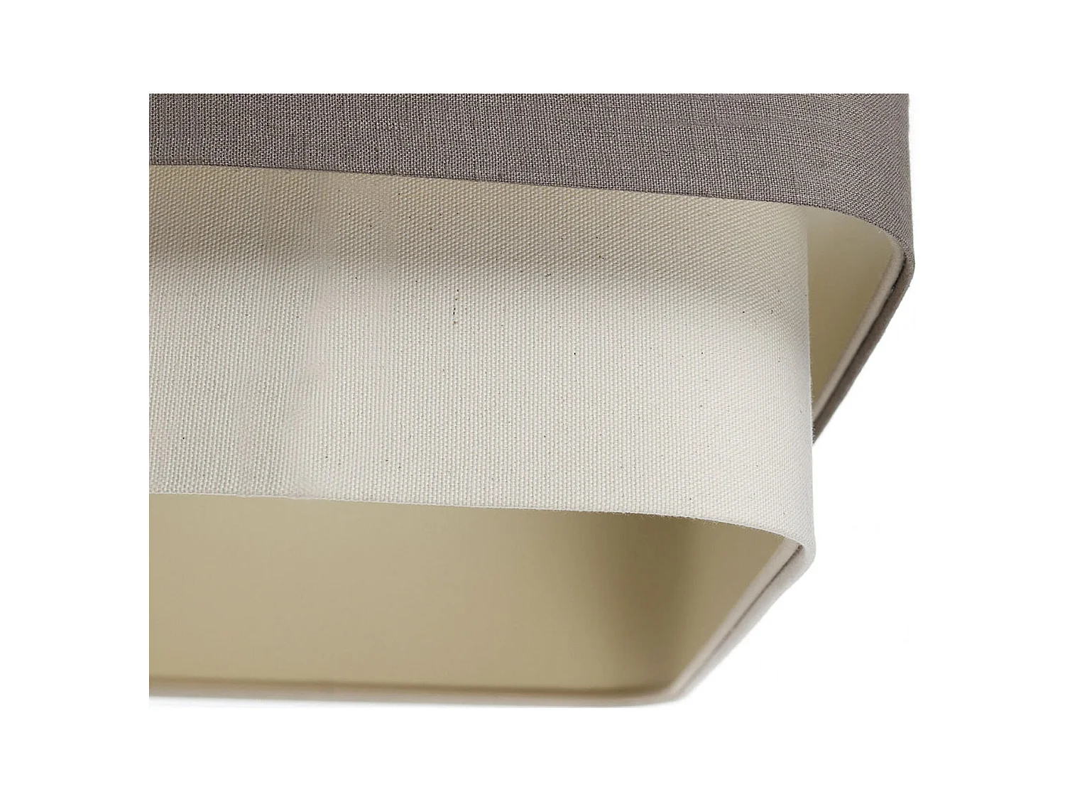 Suspension épurée en tissu lin et PVC beige