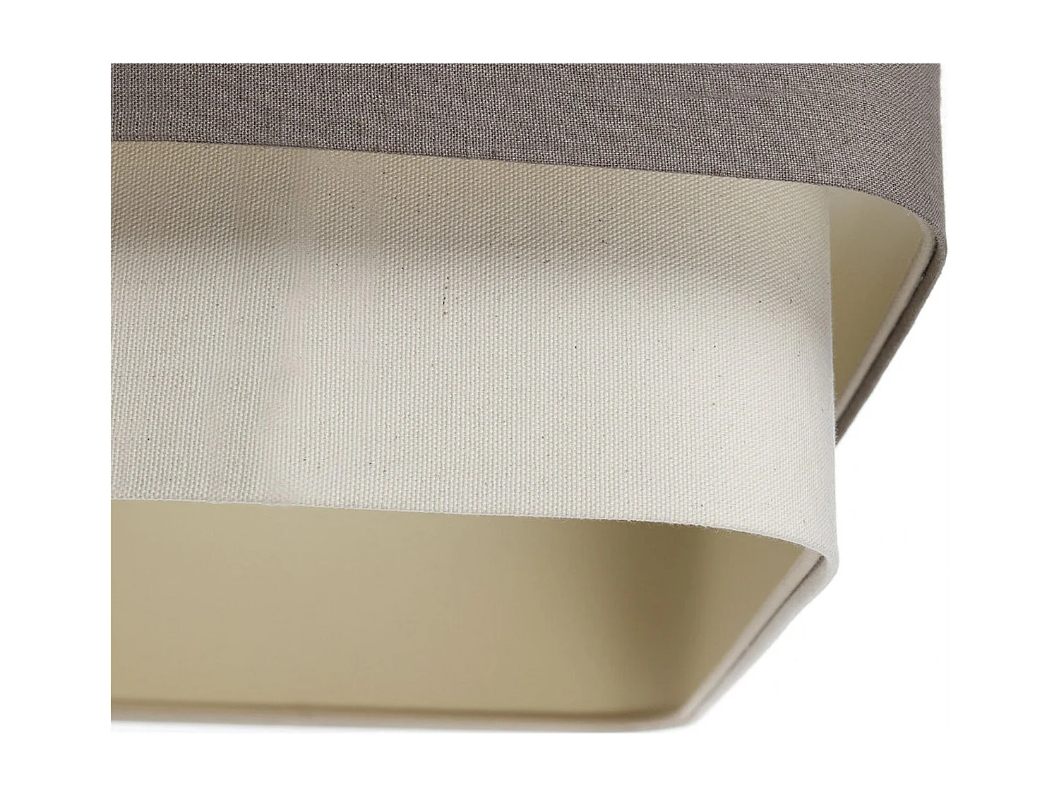 Suspension épurée en tissu lin et PVC beige