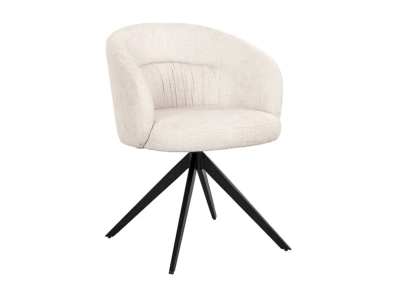 Chaise pivotante élégante en écru