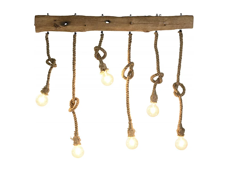 Suspension rustique chic en corde d'acacia pour intérieur