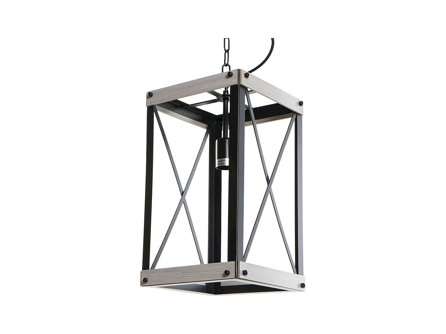 Suspension design industriel élégant métal brun noir