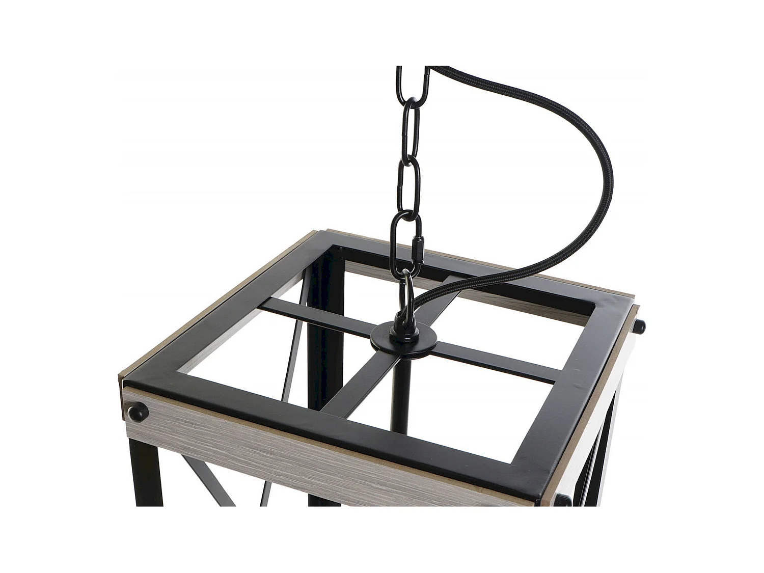 Suspension design industriel élégant métal brun noir