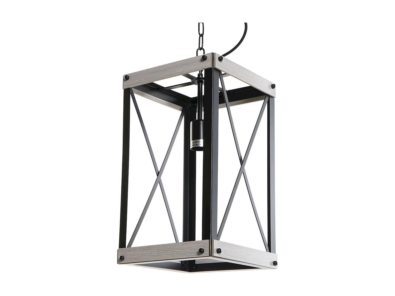 Suspension design industriel élégant métal brun noir