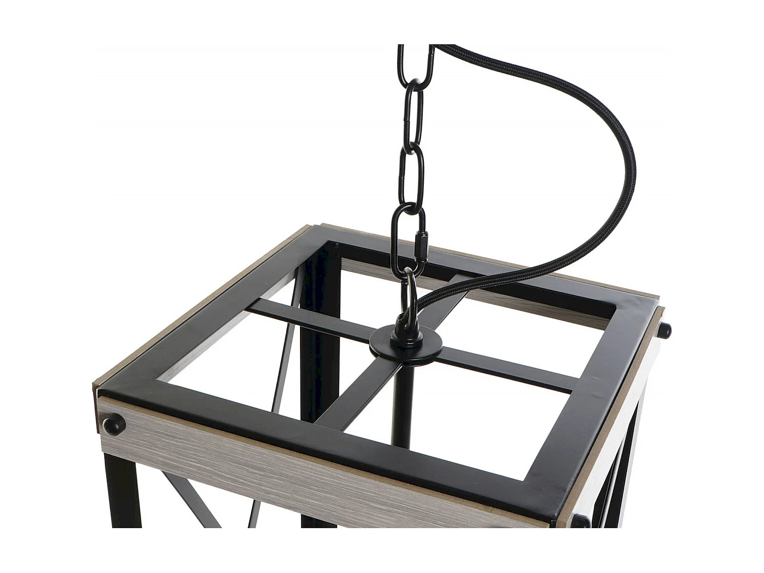 Suspension design industriel élégant métal brun noir