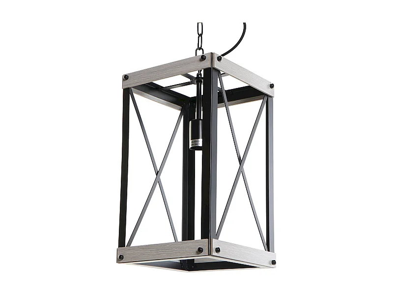 Suspension design industriel élégant métal brun noir