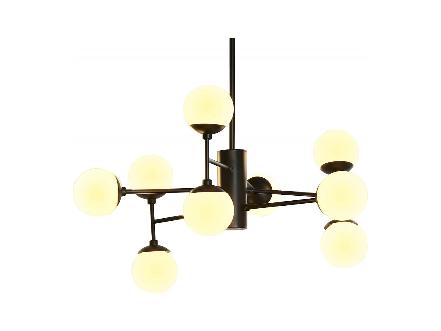 Suspension élégante verre et métal pour intérieur chic