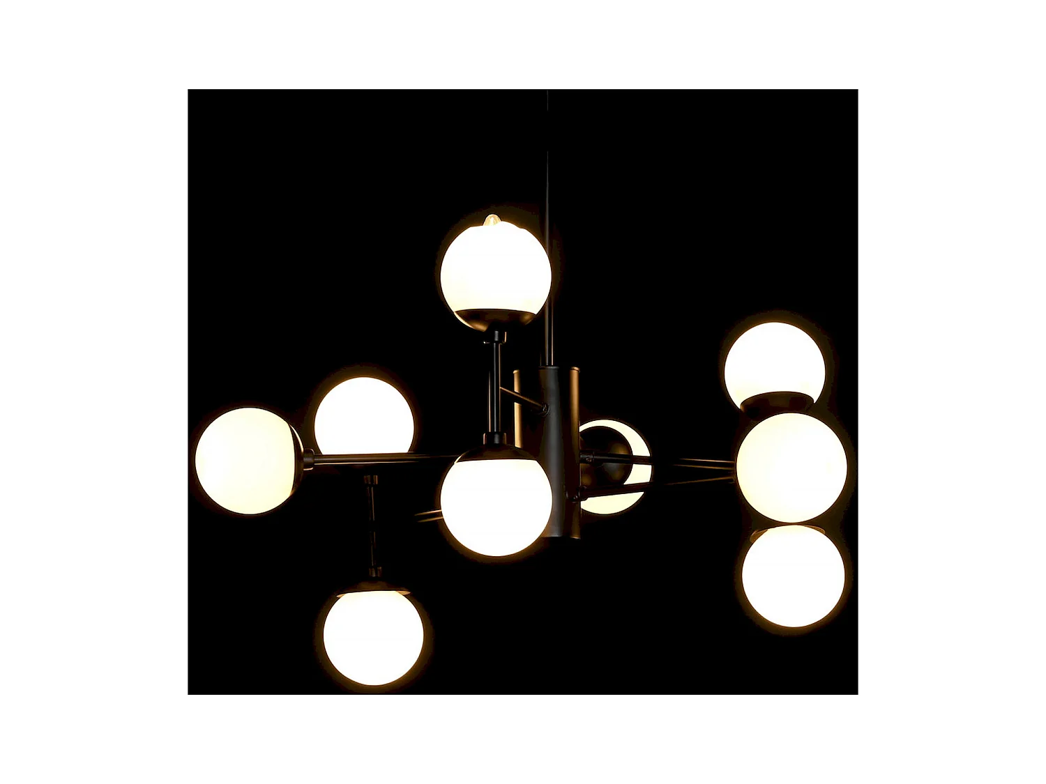 Suspension élégante verre et métal pour intérieur chic