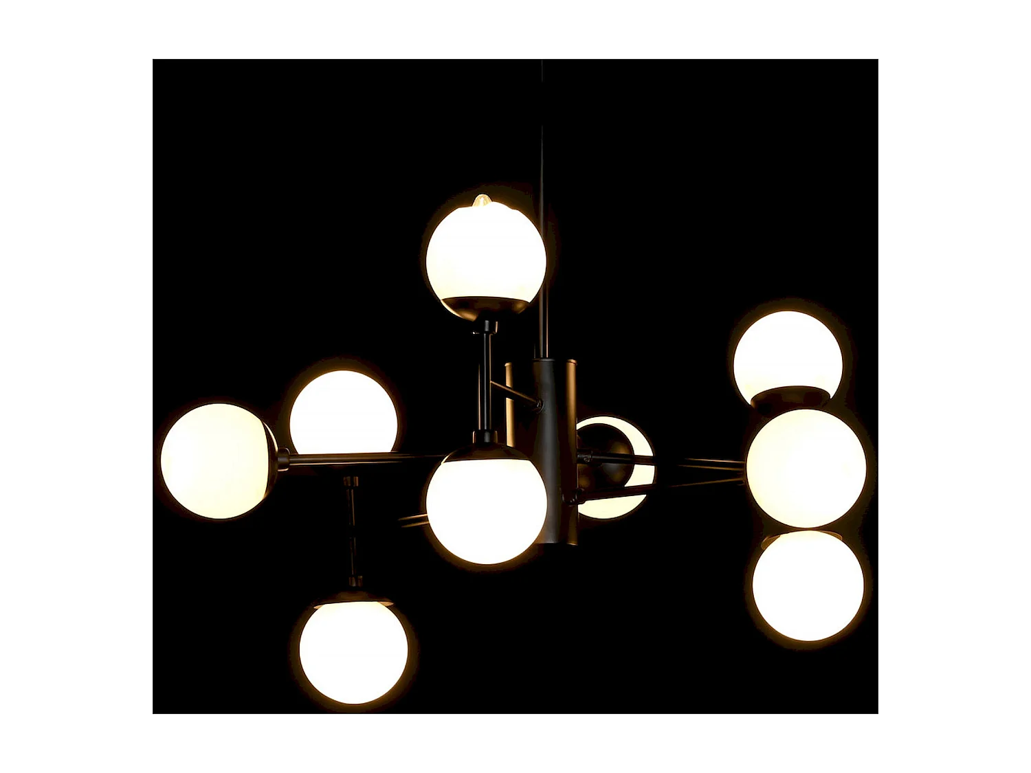 Suspension élégante verre et métal pour intérieur chic