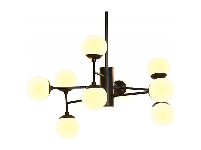 Suspension élégante verre et métal pour intérieur chic