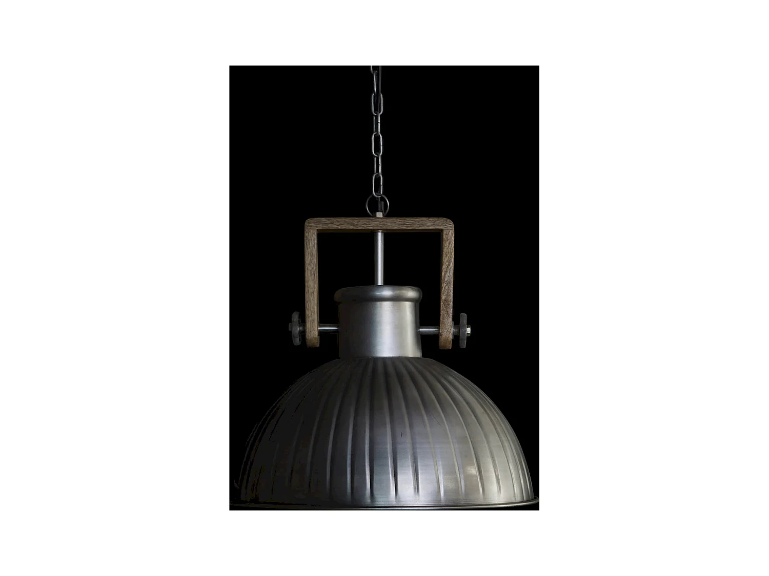 Suspension vintage argenté style industriel chic