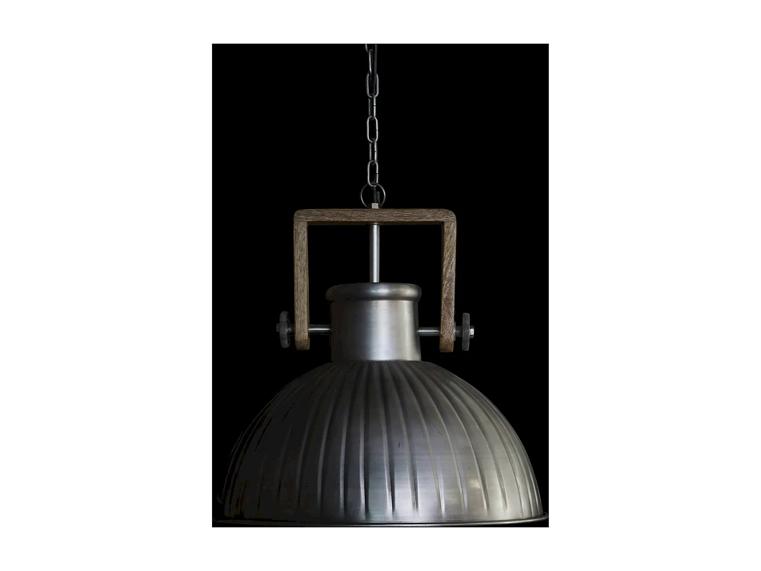 Suspension vintage argenté style industriel chic