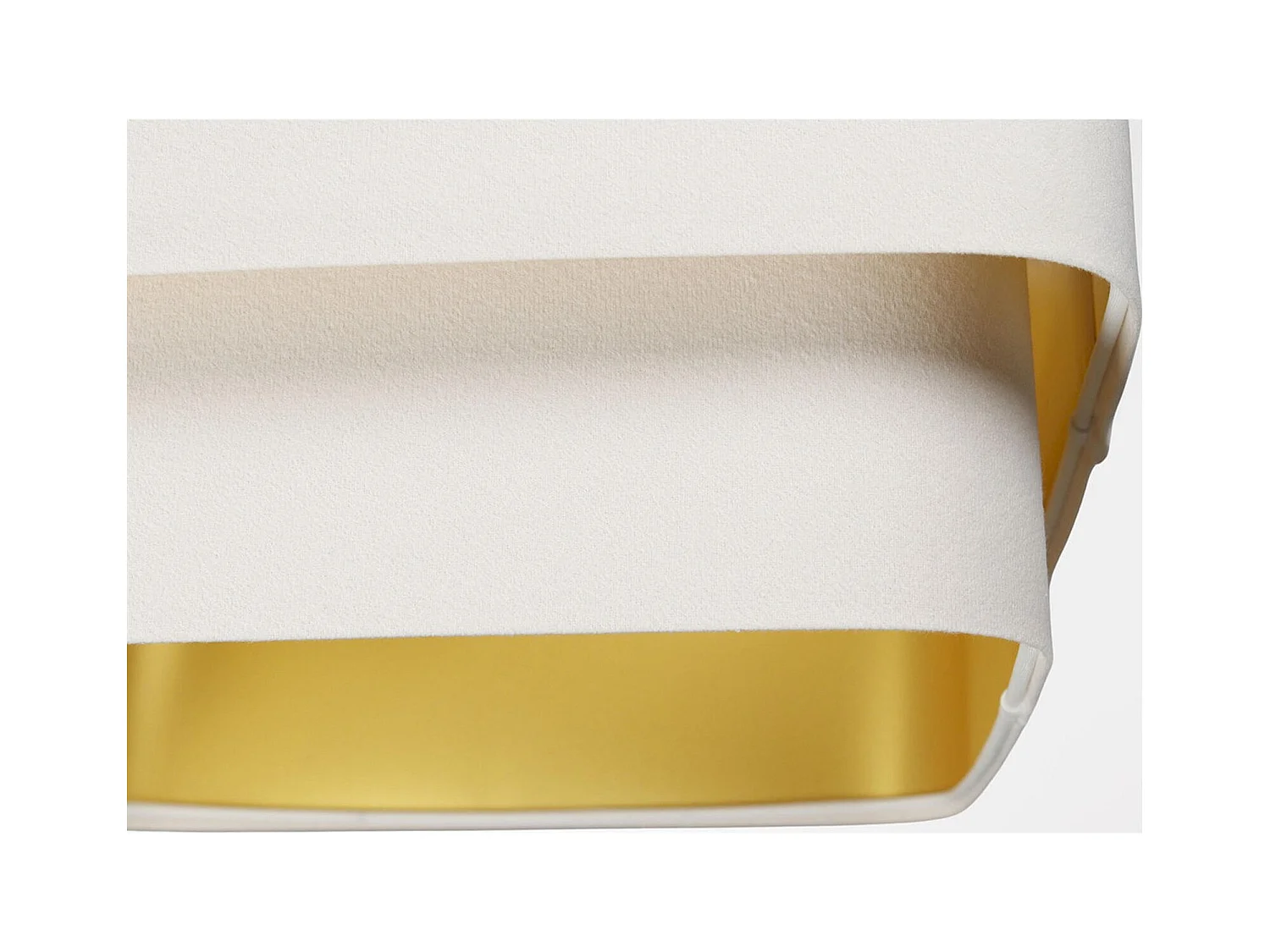 Suspension élégante en velours et PVC doré