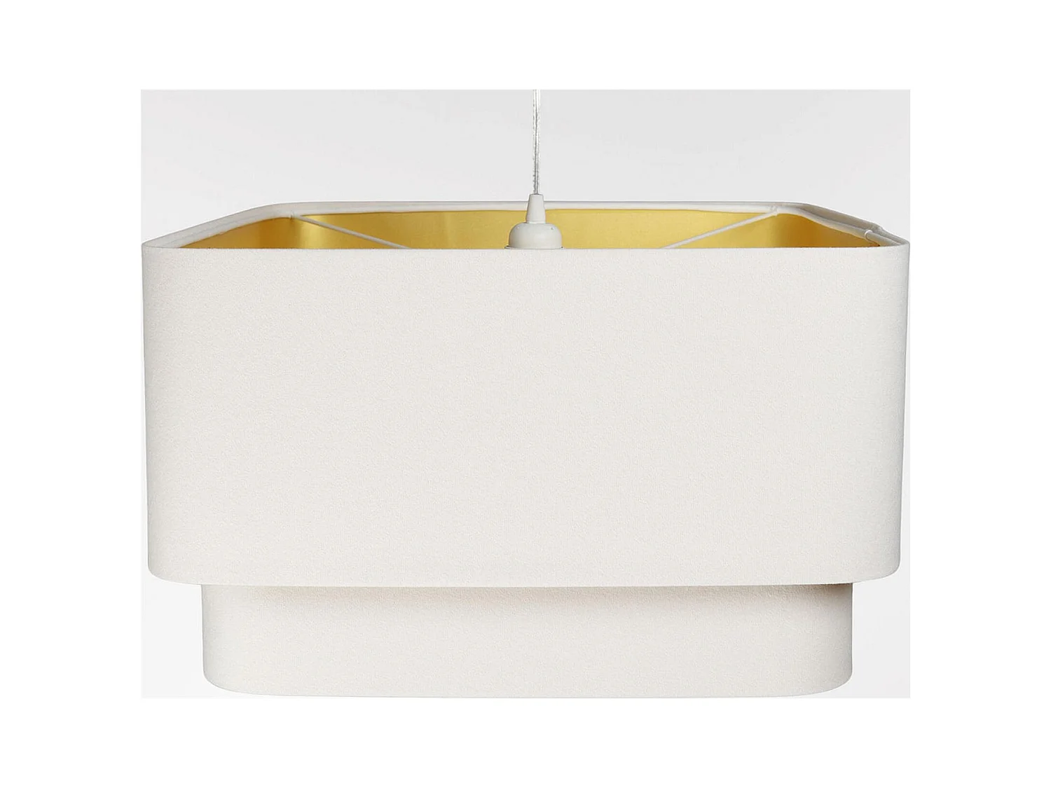 Suspension élégante en velours et PVC doré