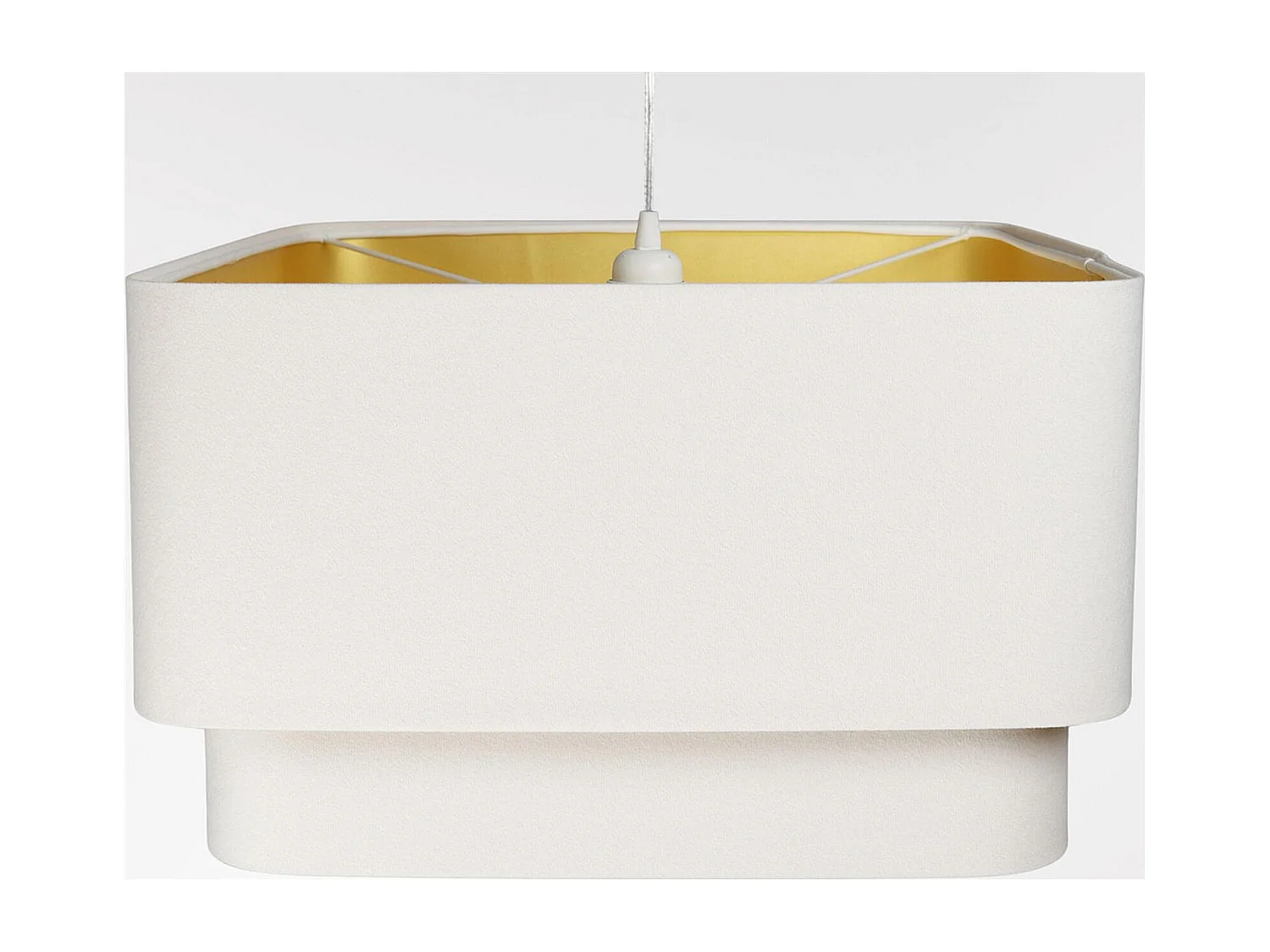 Suspension élégante en velours et PVC doré