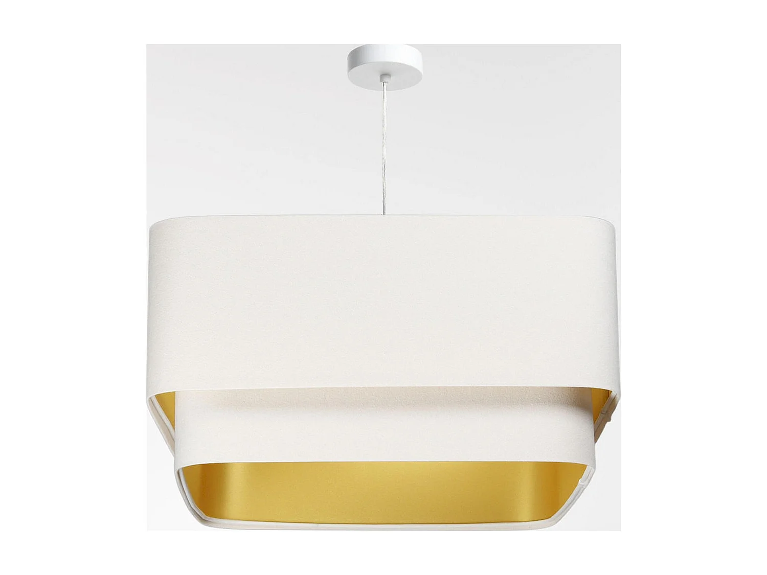 Suspension élégante en velours et PVC doré