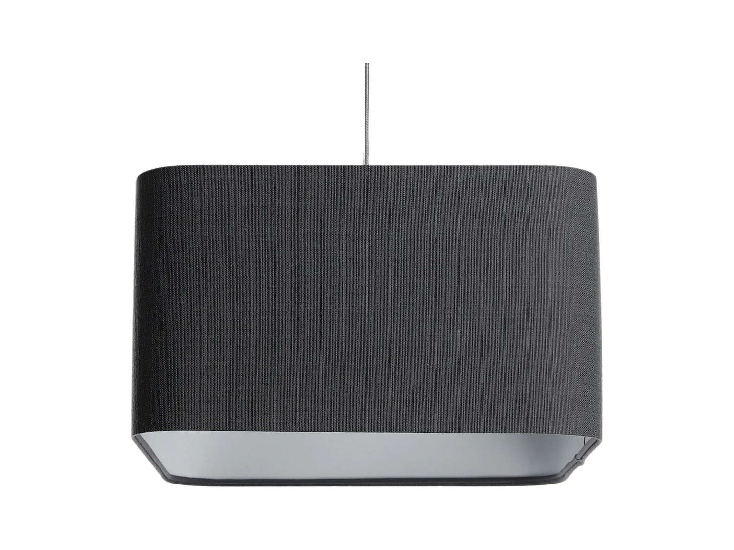 Suspension textile lin graphique design élégant - Hauteur 30 cm