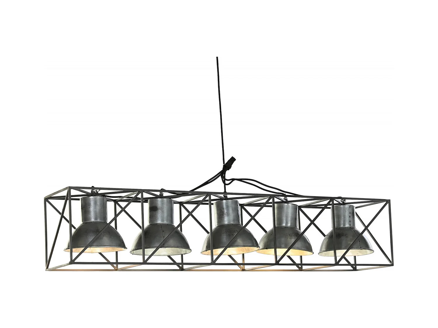 Suspension industrielle élégance grise et moderne