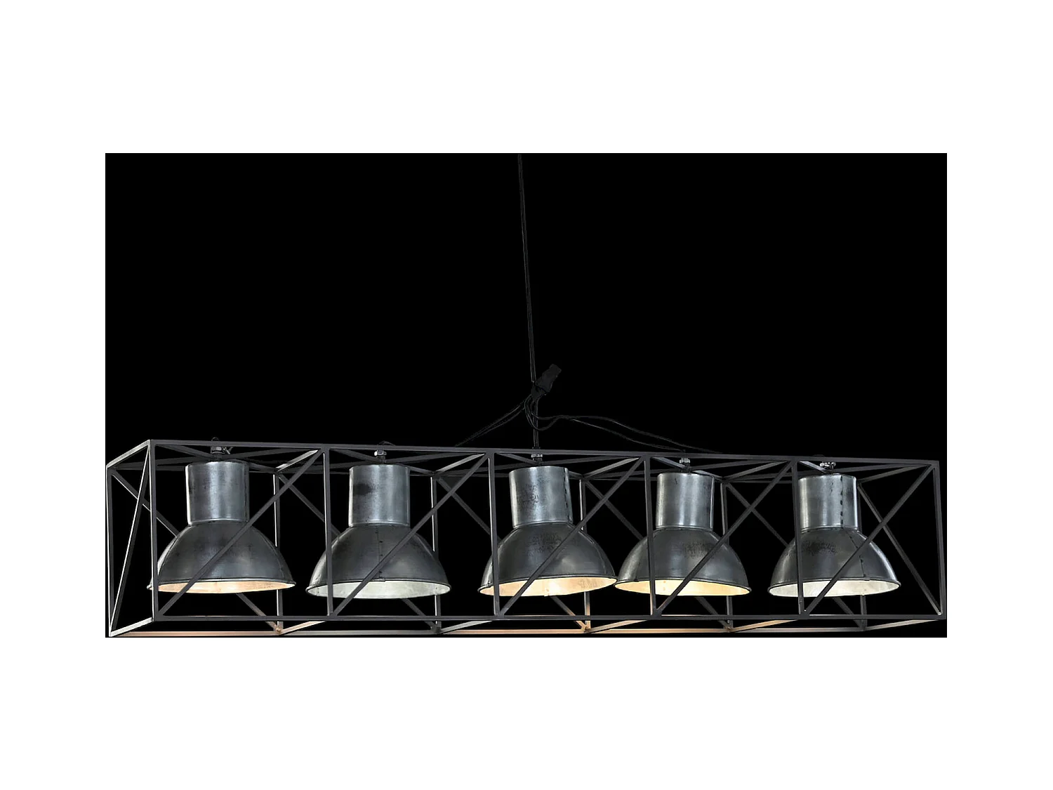 Suspension industrielle élégance grise et moderne