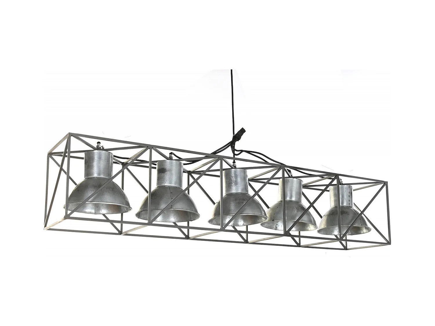 Suspension industrielle élégance grise et moderne