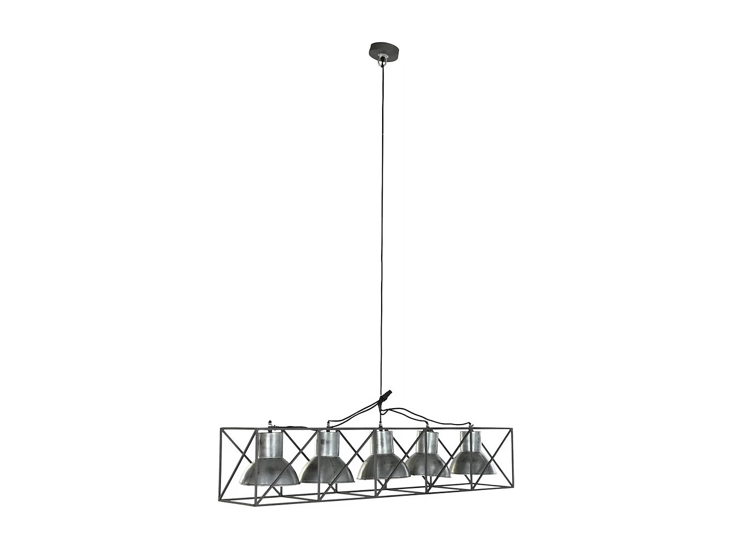 Suspension industrielle élégance grise et moderne