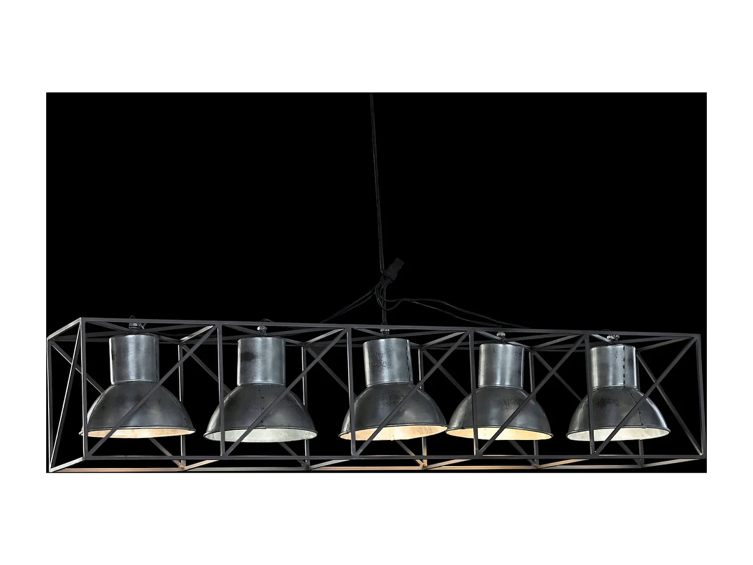 Suspension industrielle élégance grise et moderne