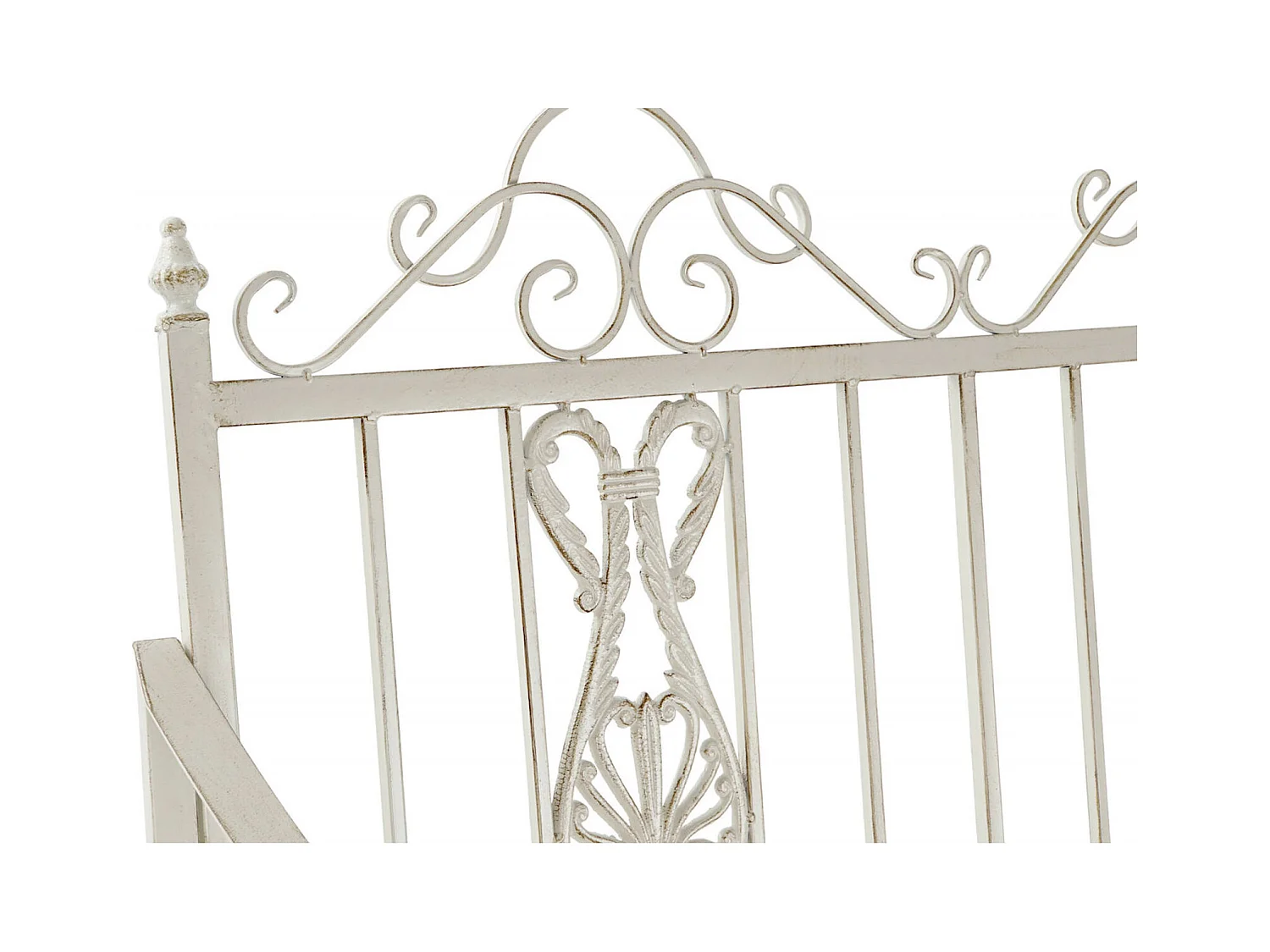 Banc de jardin blanc design vieilli élégant