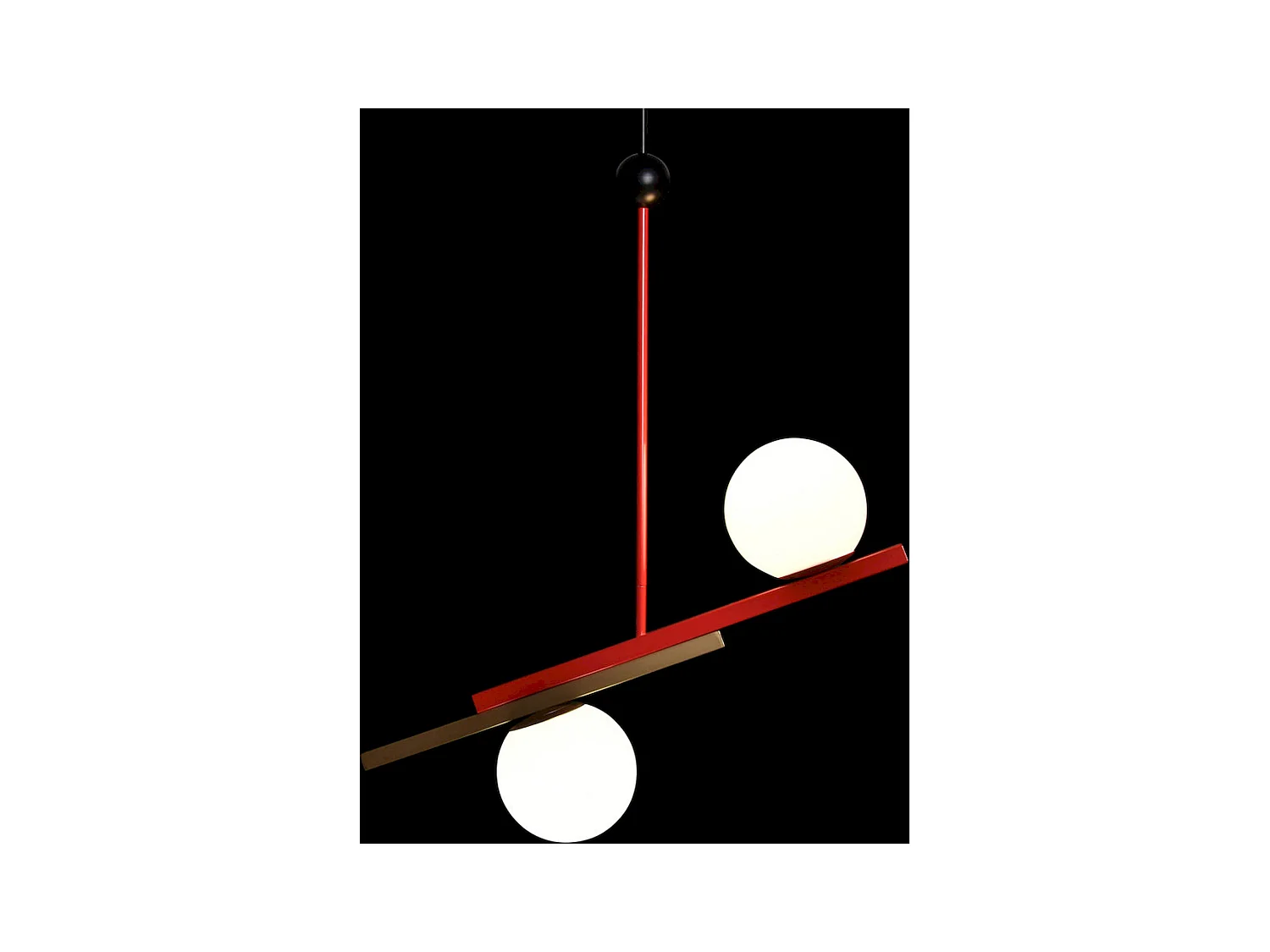 Suspension verre et métal pour intérieur chic