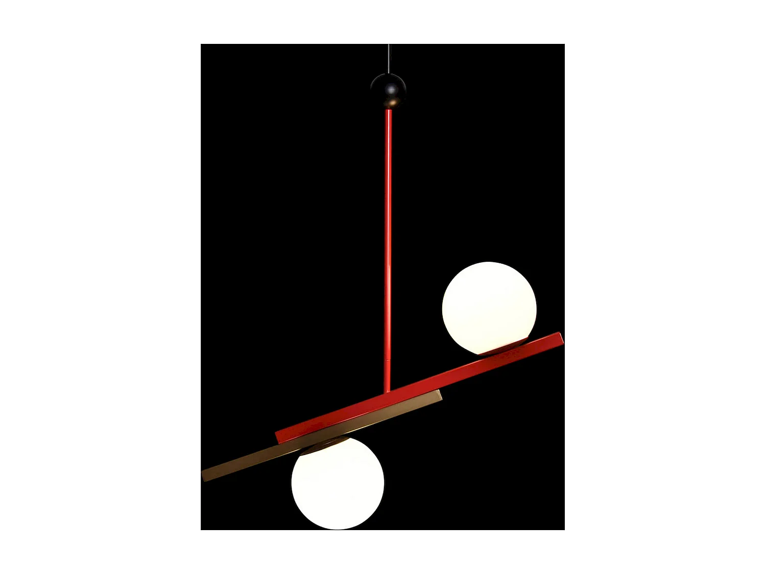 Suspension verre et métal pour intérieur chic