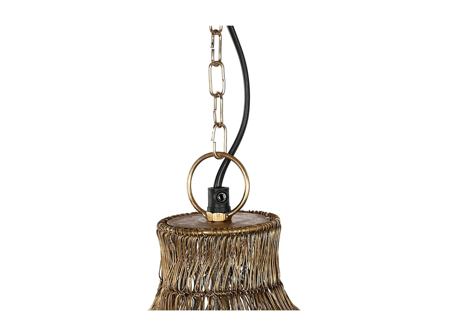 Suspension élégance vintage dorée en fer