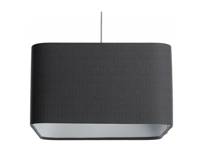 Suspension textile lin graphique design élégant - Hauteur 25 cm