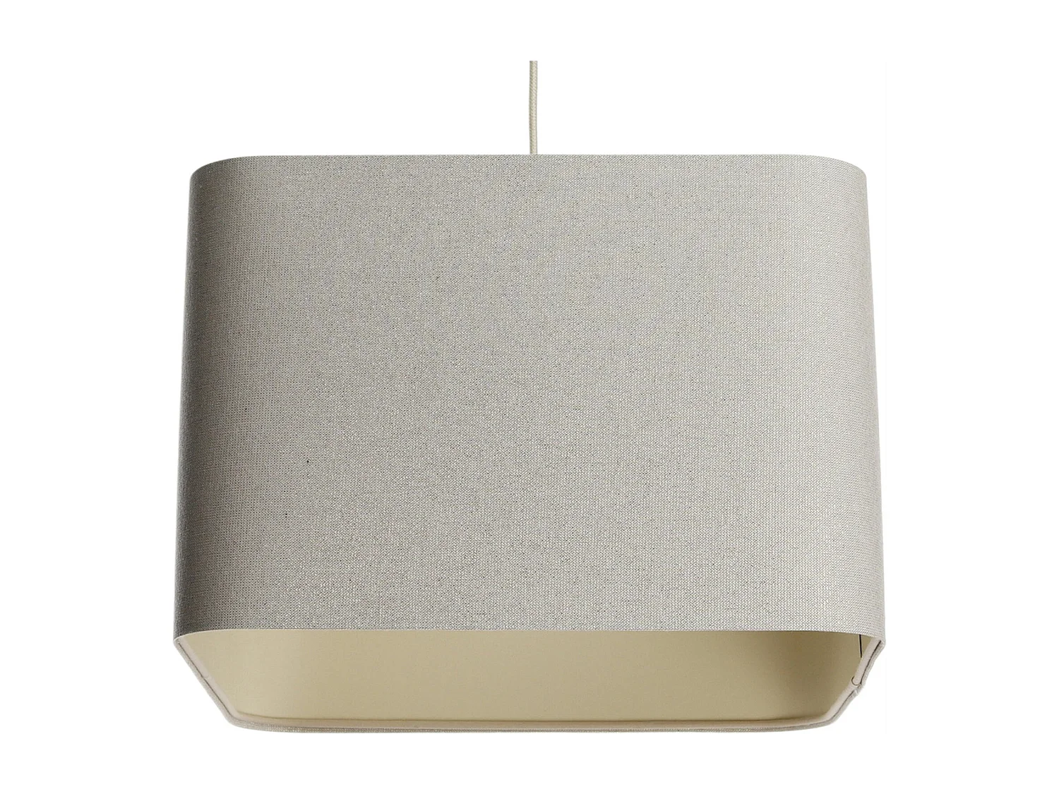 Suspension lin beige élégante - Hauteur 25 cm