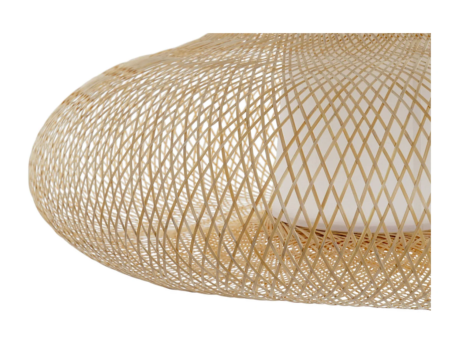 Suspension design bambou tressé pour déco chaleureuse