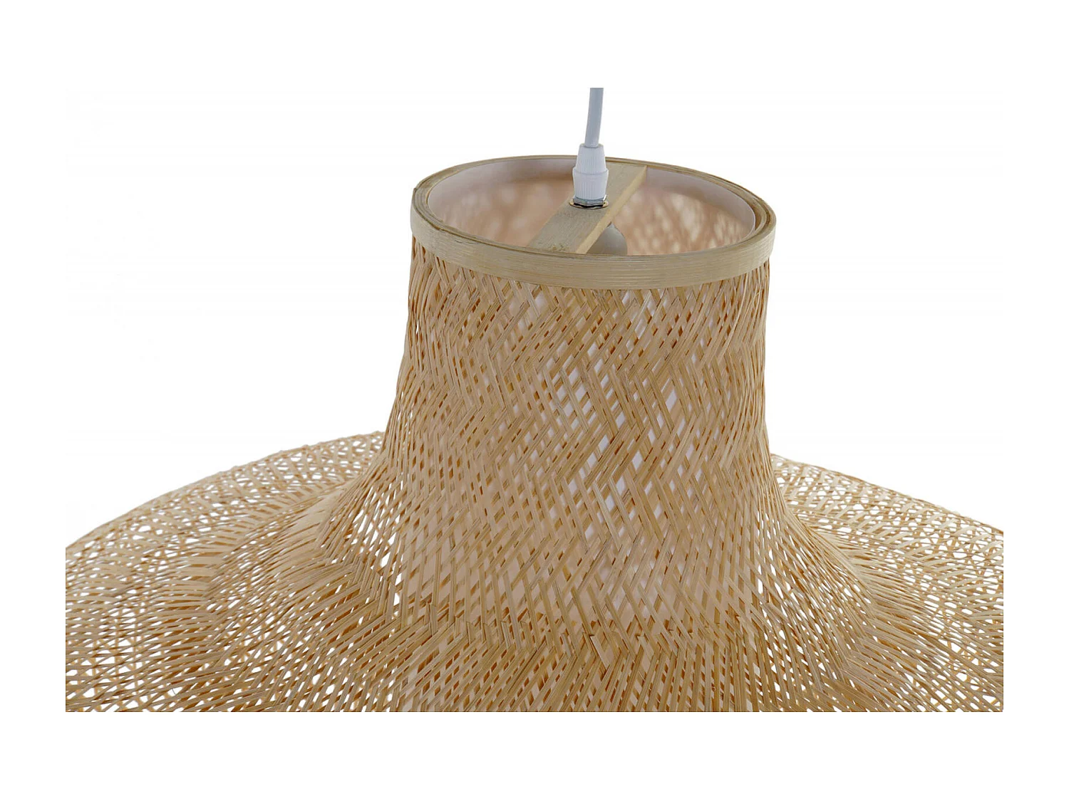 Suspension design bambou tressé pour déco chaleureuse