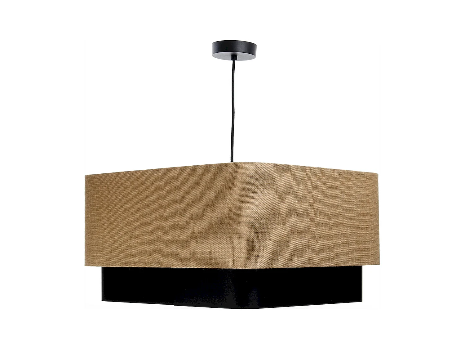 Suspension élégante en jute et PVC