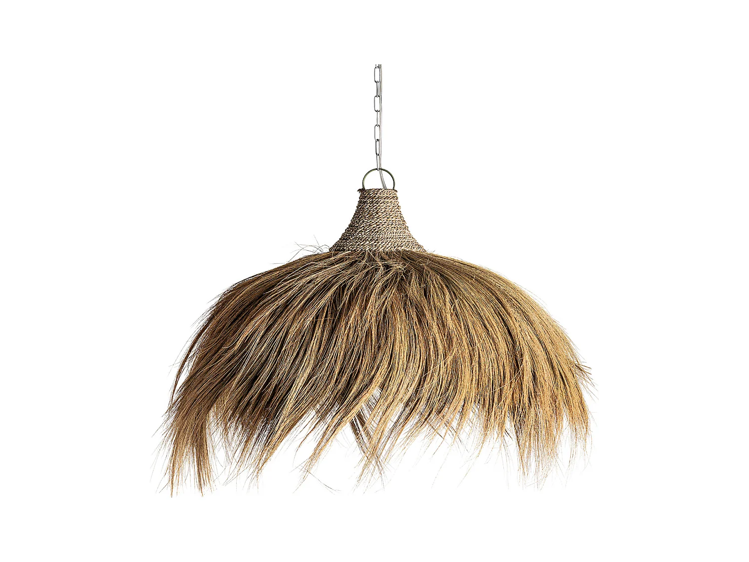 Luminaire suspendu ethnique en fibra naturelle