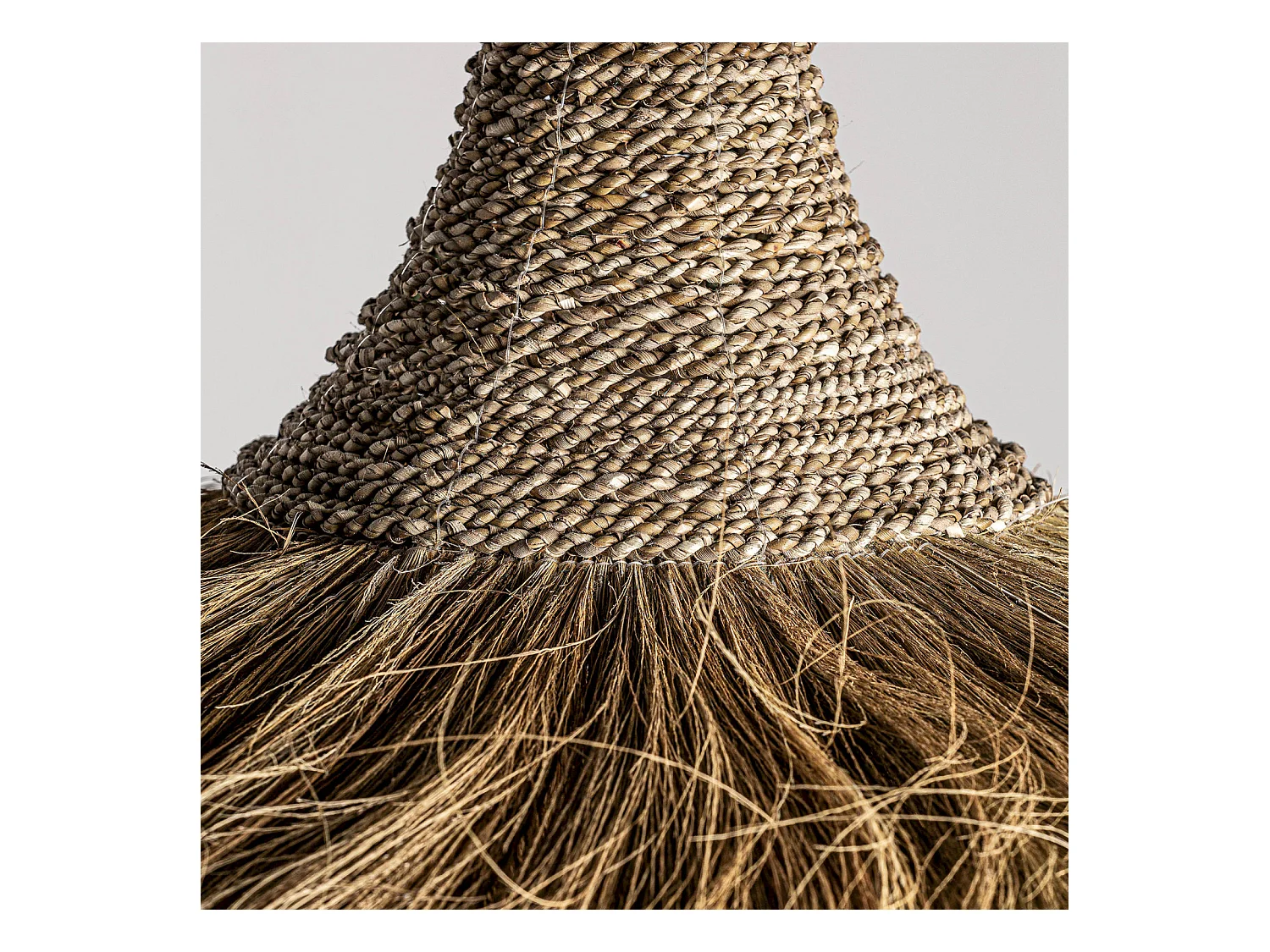 Luminaire suspendu ethnique en fibra naturelle