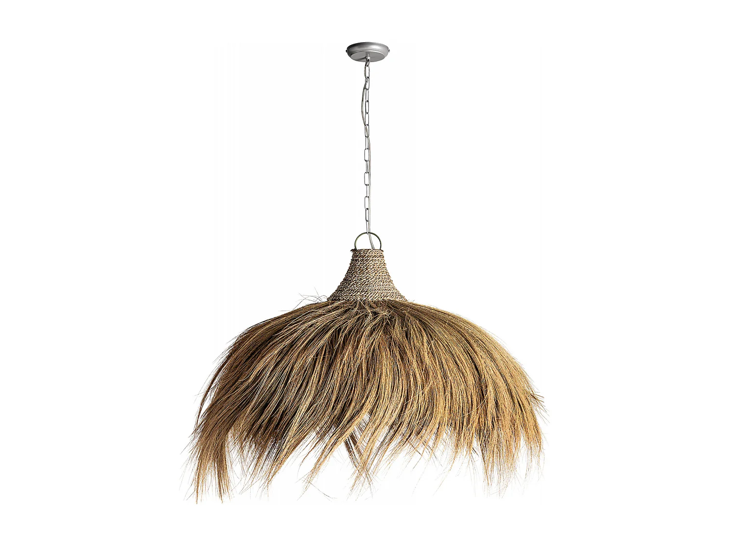 Luminaire suspendu ethnique en fibra naturelle