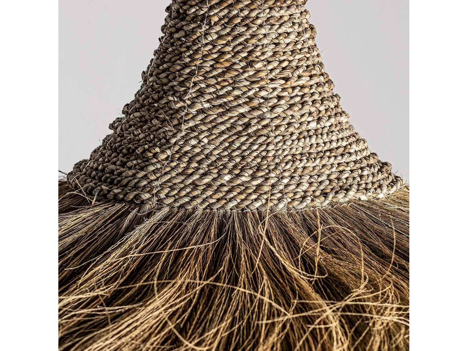 Luminaire suspendu ethnique en fibra naturelle