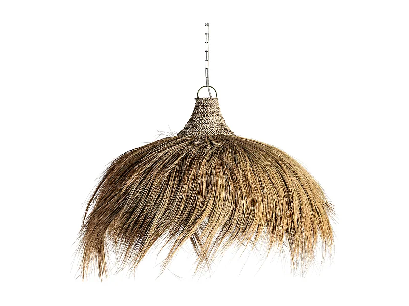 Luminaire suspendu ethnique en fibra naturelle